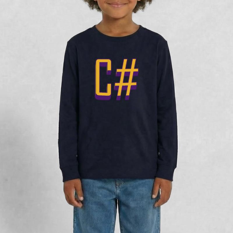 Programming Languages: C# / C sharp (Classic) Teenager Premium Organic Long Sleeve Shirt