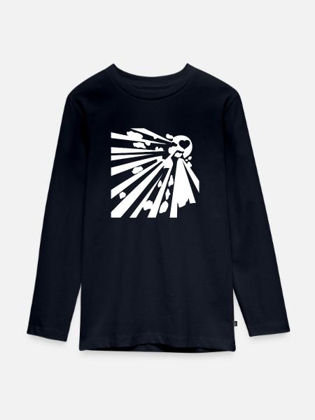 explosive wite - Teenager Premium Bio Langarmshirt - Navy