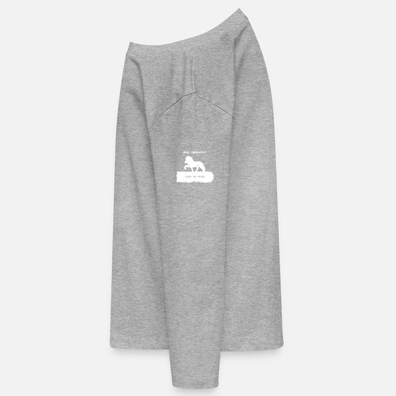 Spruch 4 mit Pferd 1 weiß Teenager Premium Bio Langarmshirt