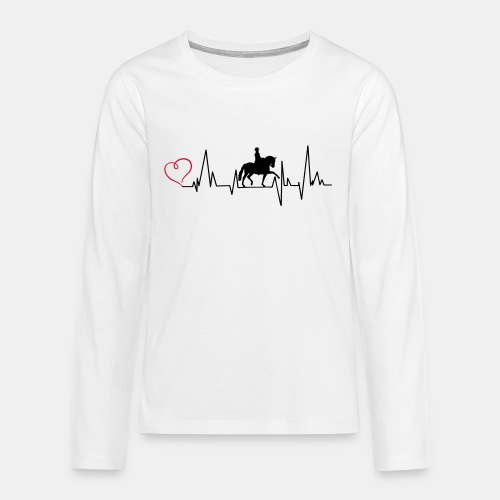 Heartbeat Dressurreiterin klassisch Herz - Teenager Premium Langarmshirt