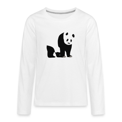 Panda - Teinien premium pitkähihainen t-paita