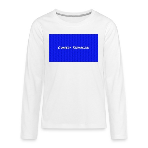 Dark Blue Comedy Teenagers T Shirt - Långärmad premium T-shirt tonåring