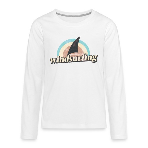 Windsurfing Retro 70s - Koszulka Premium z długim rękawem dla nastolatków