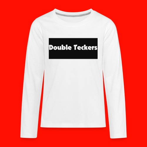 double teckers white top - Teenagers' Premium Longsleeve Shirt