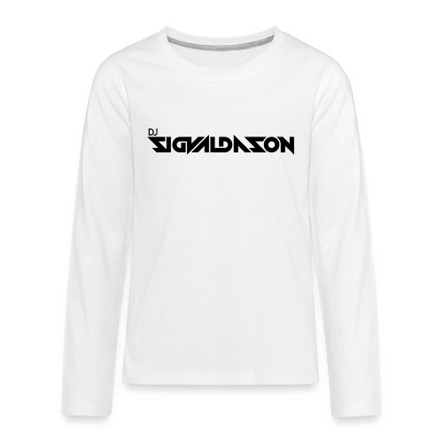 DJ logo sort - Teenager premium T-shirt med lange ærmer