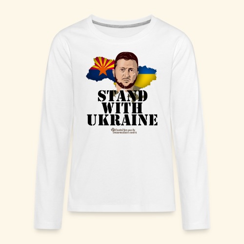 Ukraine Arizona Unterstützer Merch Design - Teenager Premium Langarmshirt