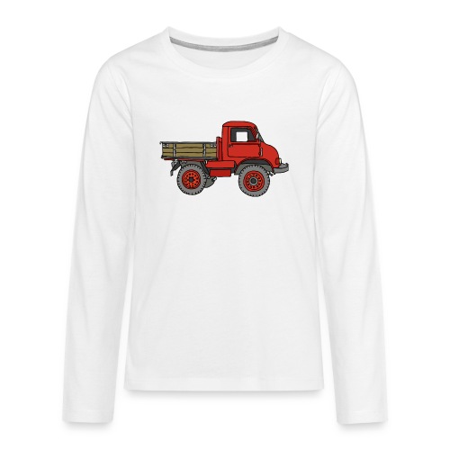 Roter Lastwagen, LKW, Laster - Teenager Premium Langarmshirt