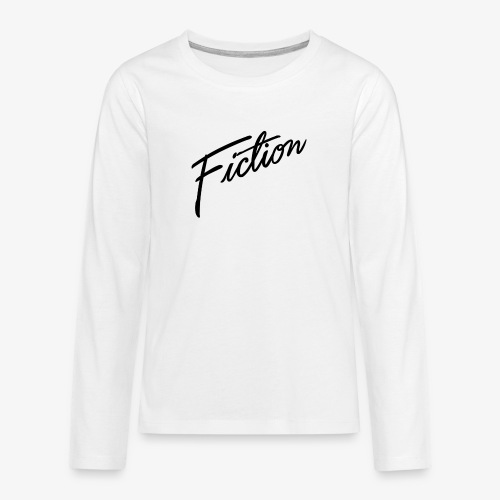 Fiction logo t shirt design (Black Logo) Womens - Teenagers' Premium Longsleeve Shirt