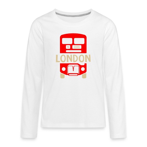 London Bus Roter Doppeldecker London Fan Souvenir - Teenager Premium Langarmshirt