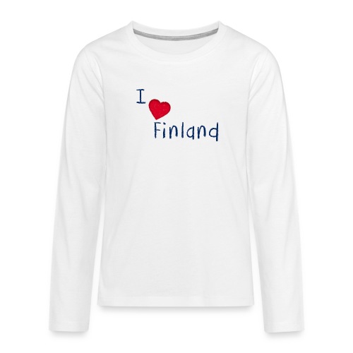 I Love Finland - Teinien premium pitkähihainen t-paita