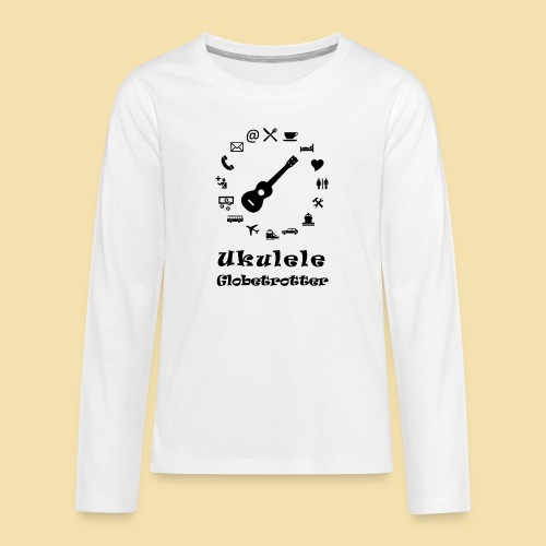 XL Menshirt: Globetrotter (Motiv: schwarz) - Koszulka Premium z długim rękawem dla nastolatków