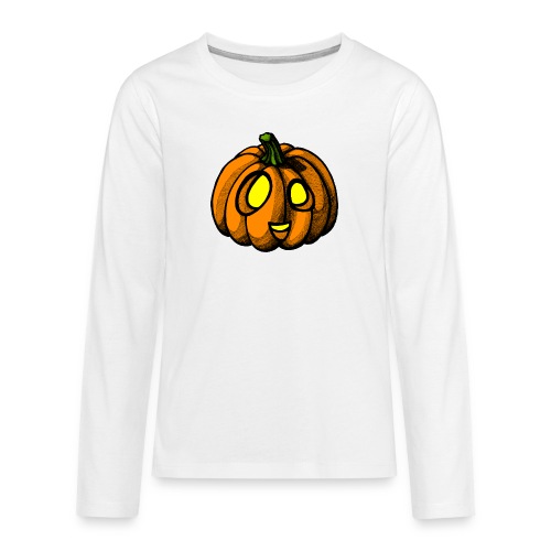 Pumpkin Halloween scribblesirii - Långärmad premium T-shirt tonåring