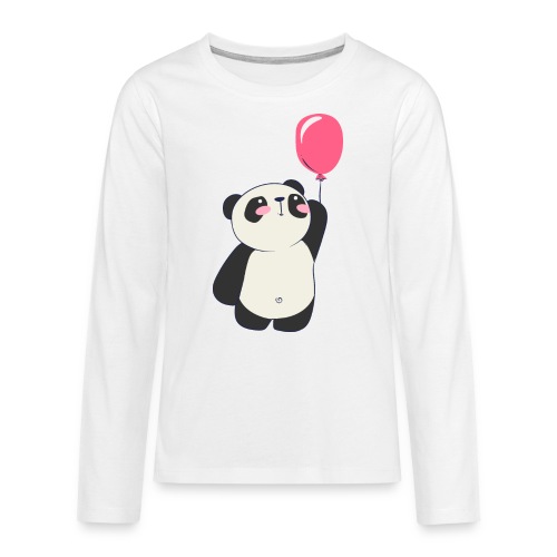 Panda mit Luftballon - Teenager Premium Langarmshirt