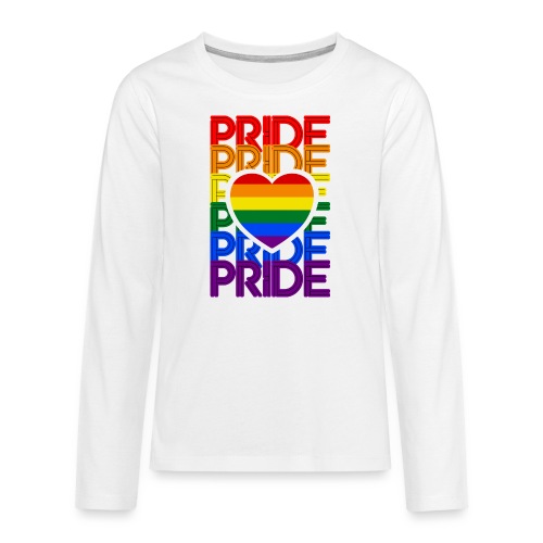 Pride Love Rainbow Heart - Teenager Premium Langarmshirt