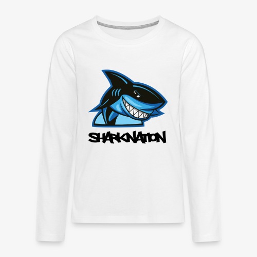 SHARKNATION / Schwarze Buchstaben - Teenager Premium Langarmshirt