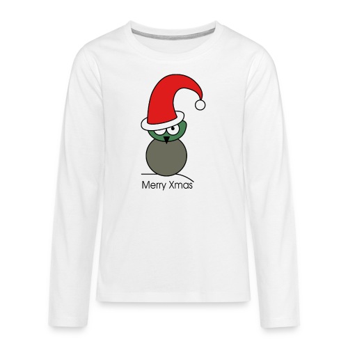 Owl - Merry Xmas - T-shirt manches longues Premium Ado