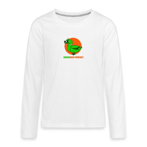 Greenduck Podcast Logo - Teenager premium T-shirt med lange ærmer