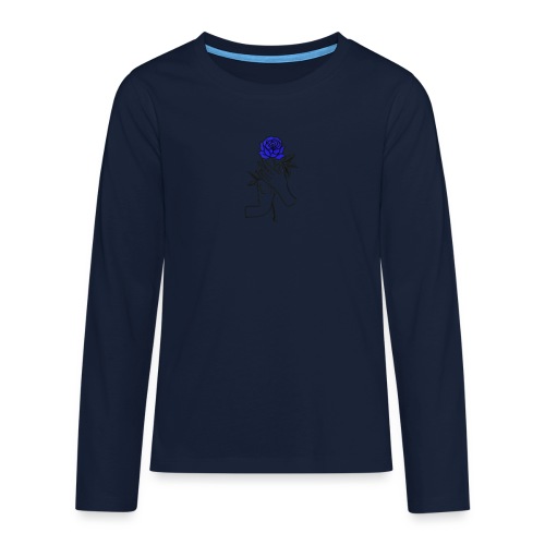 Fiore blu - Maglietta Premium a manica lunga per teenager