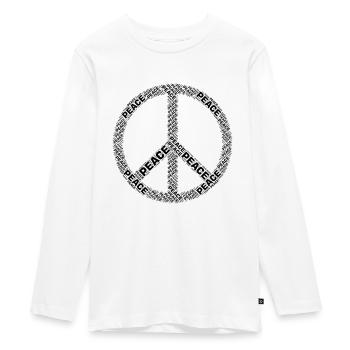Peacezeichen Weltfrieden - Teenager Premium Bio Langarmshirt - Weiß - Vorne - AI Model Kid Female (0cm)