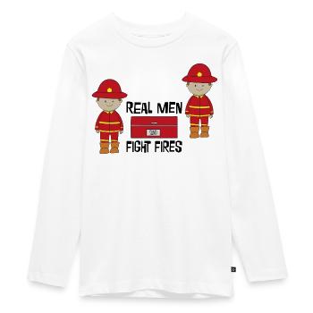 Feuerwehr - Teenager Premium Bio Langarmshirt - Weiß - Vorne - AI Model Kid Female (0cm)