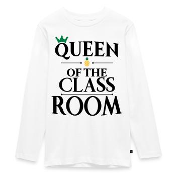 Schule - Teenager Premium Bio Langarmshirt - Weiß - Vorne - AI Model Kid Female (0cm)