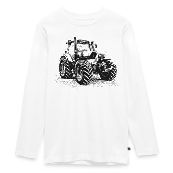 Traktor - Teenager Premium Bio Langarmshirt - Weiß - Vorne - AI Model Kid Female (0cm)