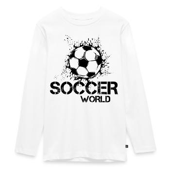 Soccer World Soccer Icon Blast Icône graphique - T-shirt manches longues Premium Ado - blanc - Devant - AI Model Kid Female (0cm)
