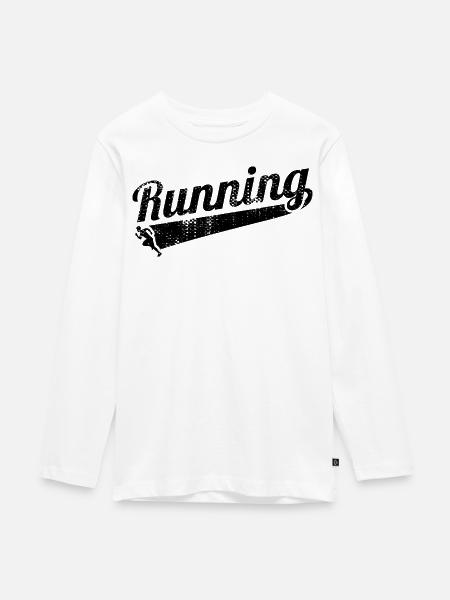 Laufen - Teenager Premium Bio Langarmshirt - Weiß