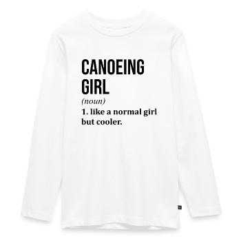 Canoe - Teenager Premium Organic Long Sleeve Shirt - white - Front - AI Model Kid Female (0cm)
