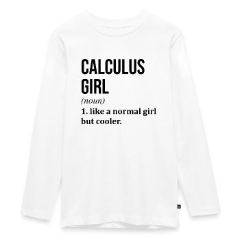 calcul - T-shirt manches longues Premium Ado - blanc - Devant - AI Model Kid Female (0cm)