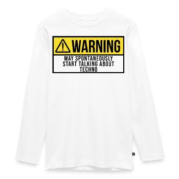 Techno - Teenager Premium Bio Langarmshirt - Weiß - Vorne - AI Model Kid Female (0cm)