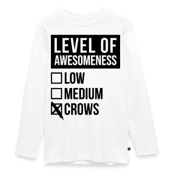 corbeau - T-shirt manches longues Premium Ado - blanc - Devant - AI Model Kid Female (0cm)