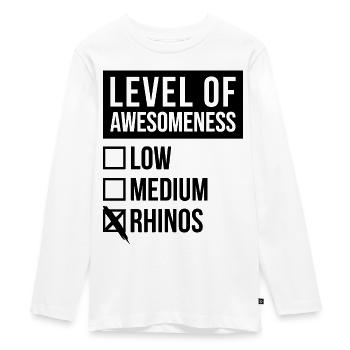 Nashorn - Teenager Premium Bio Langarmshirt - Weiß - Vorne - AI Model Kid Female (0cm)