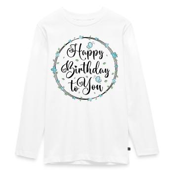 Happy birthday to you - Teenager Premium Bio Langarmshirt - Weiß - Vorne - AI Model Kid Female (0cm)