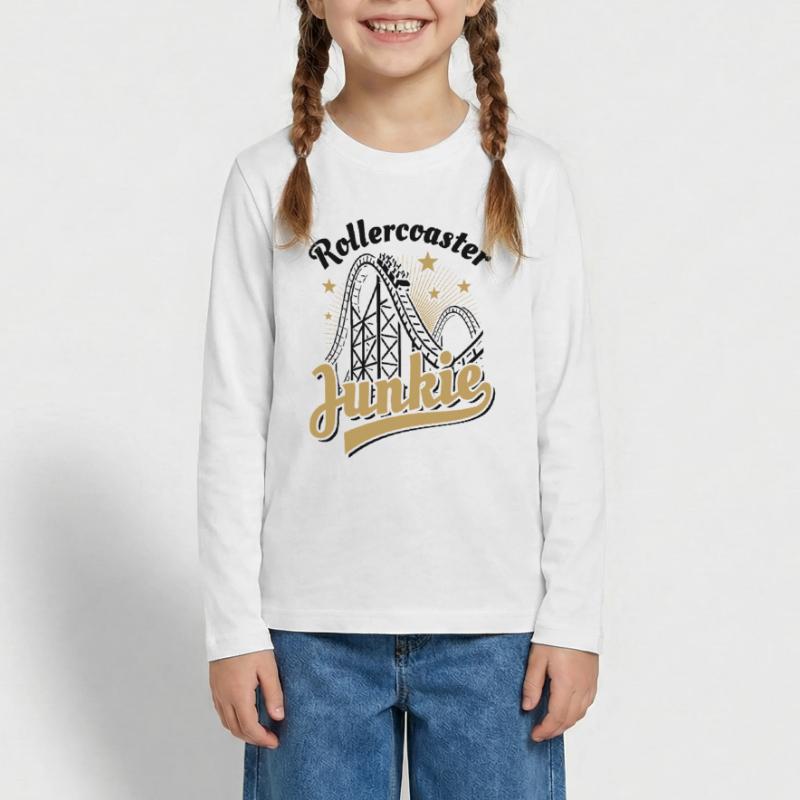 Rollercoaster Junkie - Roller Coaster - Loop Teenager Premium Organic Long Sleeve Shirt