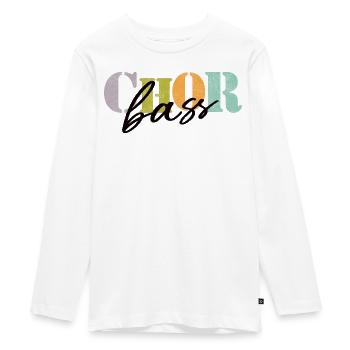 Basse de chœur - T-shirt manches longues Premium Ado - blanc - Devant - AI Model Kid Female (0cm)