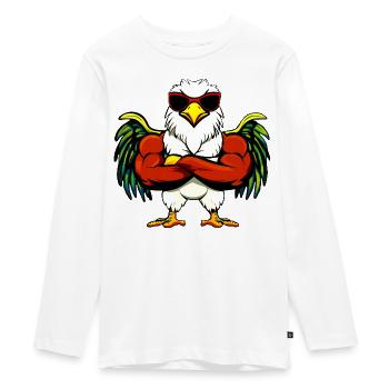 Adler Fitness - T-shirt manches longues Premium Ado - blanc - Devant - AI Model Kid Female (0cm)