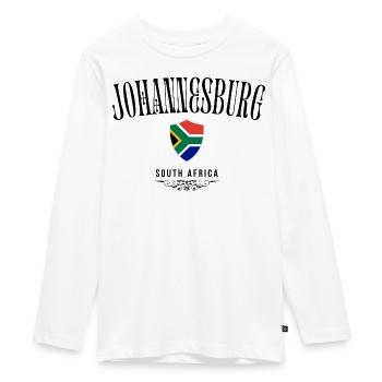 Souvenir Johannesburg, I love Johannesburg - Teenager Premium Organic Long Sleeve Shirt - white - Front - AI Model Kid Female (0cm)