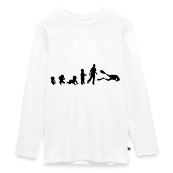 evolution sport diver - Teenager Premium Organic Long Sleeve Shirt - white - Front - AI Model Kid Female (0cm)