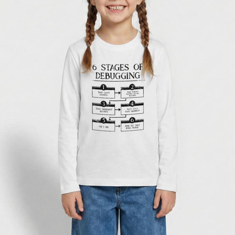 6 Schritte zum Debuggen der Computerprogrammiercodierung Teenager Premium Bio Langarmshirt