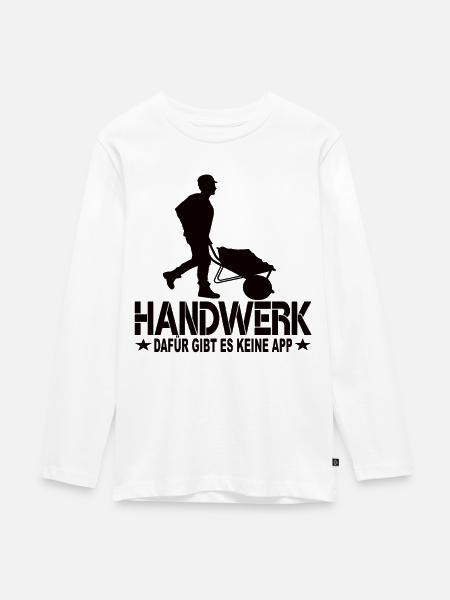 Handwerker - Teenager Premium Bio Langarmshirt - Weiß