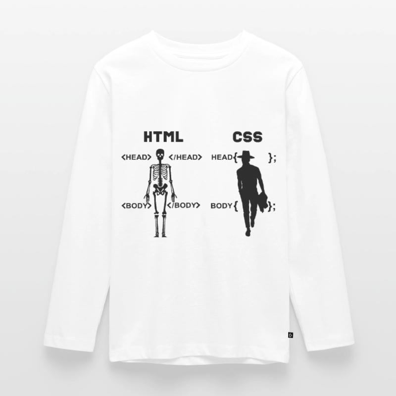 HTML vs CSS Programmiersprache Teenager Premium Bio Langarmshirt