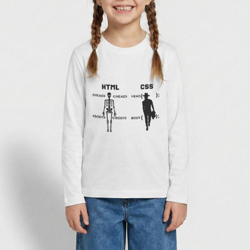 HTML vs CSS Programmiersprache Teenager Premium Bio Langarmshirt