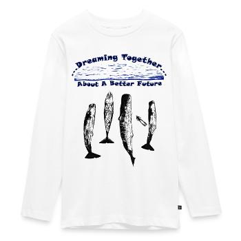 cachalot rêvant ensemble - T-shirt manches longues Premium Ado - blanc - Devant - AI Model Kid Female (0cm)