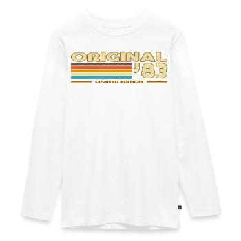 Originales 83 Retro Rainbow - Teenager Premium Bio Langarmshirt - Weiß - Vorne - AI Model Kid Female (0cm)