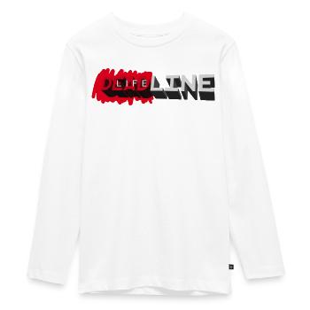 VIDA DE FECHA LÍMITE - HABLEMOS - Camiseta ecológica prémium de manga larga para adolescentes - blanco - delante - AI Model Kid Female (0cm)