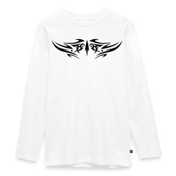 Grand ornement tribal en tatouage. - T-shirt manches longues Premium Ado - blanc - Devant - AI Model Kid Female (0cm)