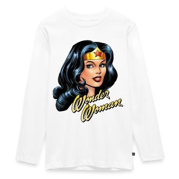 DC Comics Wonder Woman Portrait Visage - T-shirt manches longues Premium Ado - blanc - Devant - AI Model Kid Female (0cm)