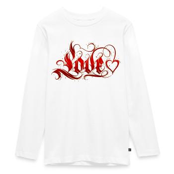 Amour Citations amore Fleurs Femmes fille mode femelle - T-shirt manches longues Premium Ado - blanc - Devant - AI Model Kid Female (0cm)