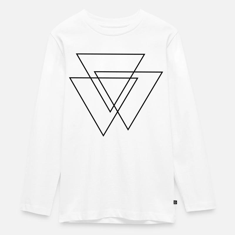 triangles Valknut - Teenager Premium Bio Langarmshirt - Weiß